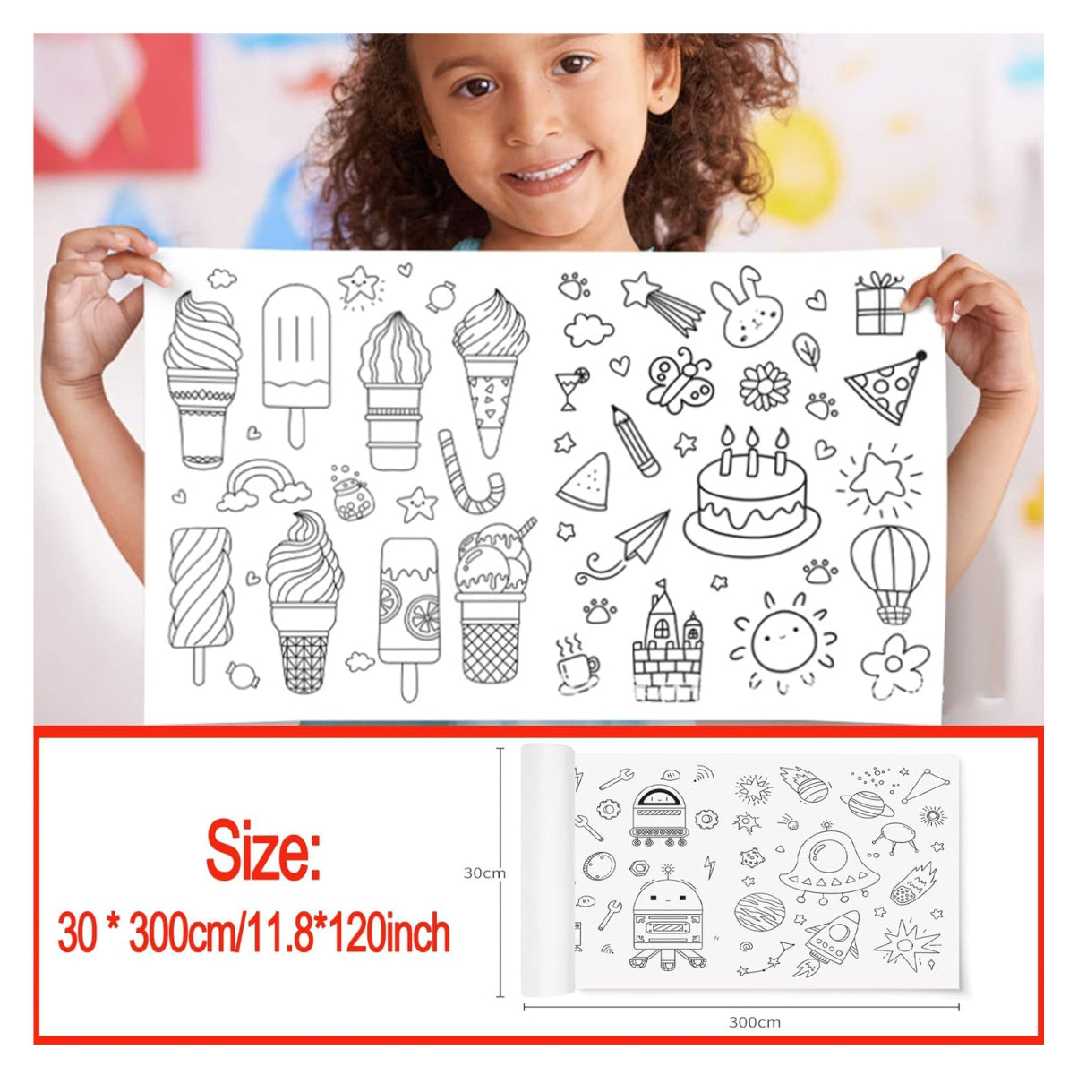 Rollo de Papel de Dibujo para Niños – ¡Desata la Creatividad de tus Pequeños!