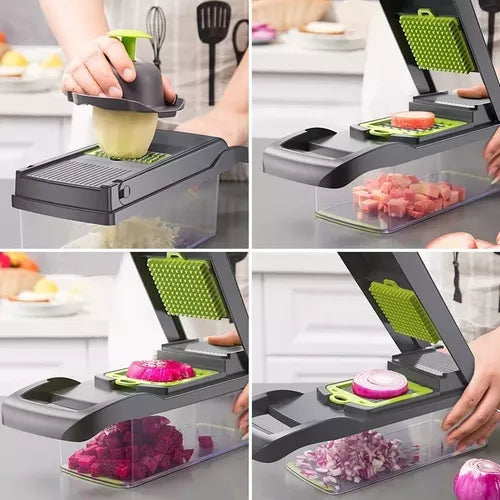 Cortadora Multifuncional Professional: Picadora Fácil de Usar, Ideales para Verduras y Frutas, Lavable