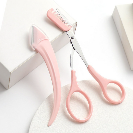 Set de corte y perfilador de cejas profesional, perfecto para definir y estilizar tus cejas