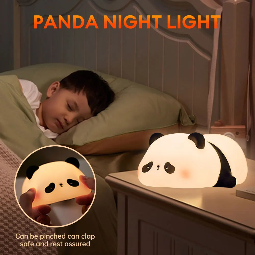 Lámpara Nocturna Panda de Silicona – Luz Suave y Relajante en 3 Tonos