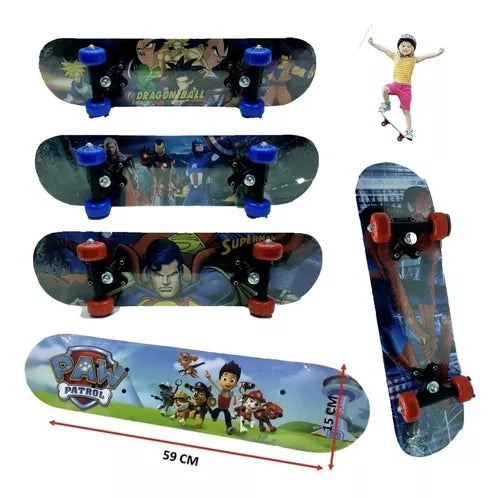 Patineta Infantil Mediana de Madera – Diversión y Aventura Asegurada