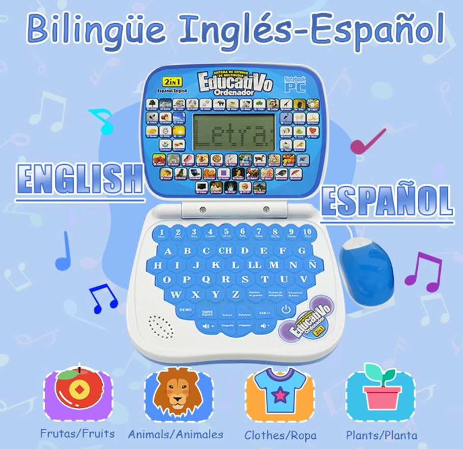 Mini Computador Didáctico Infantil 2en1 – ¡Aprender Nunca Fue Tan Divertido!