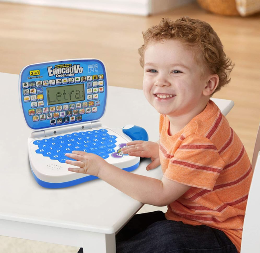Mini Computador Didáctico Infantil 2en1 – ¡Aprender Nunca Fue Tan Divertido!