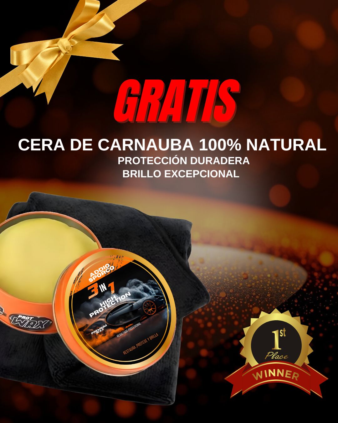 Combo Premium Wax + Cera Carnauba - Brillo y Protección Inigualable para Tu Vehículo