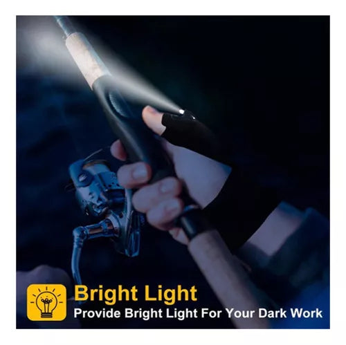Guante táctil con linterna LED recargable e impermeable